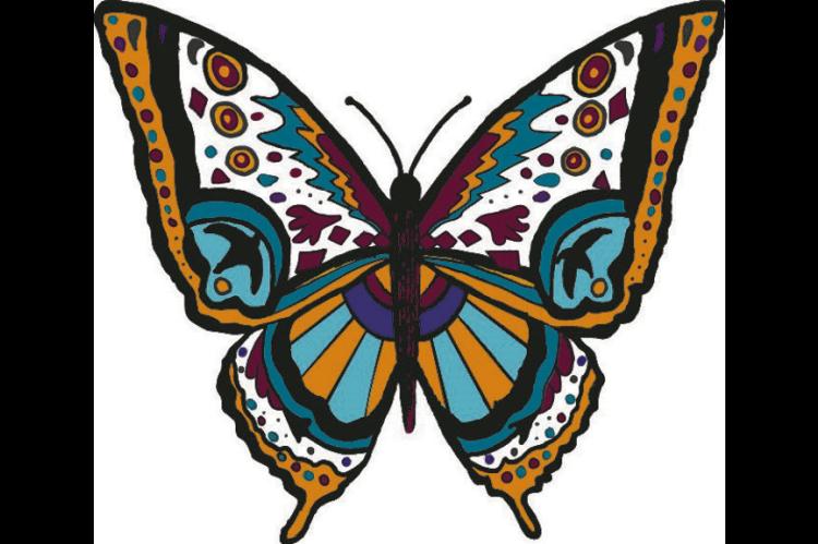 Scarlet Thompson, a Chickasaw artist, designed the winning entry in the Chickasaw Nation Butterfly Art Contest.