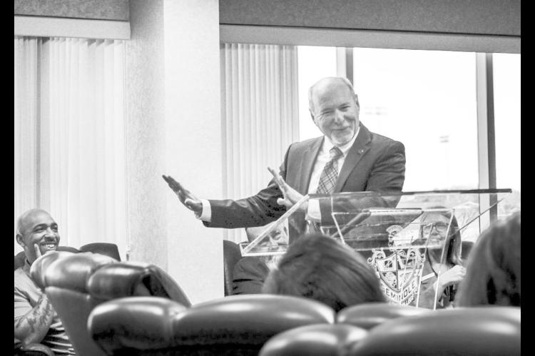 Seminole City Manager Steve Saxon discusses a proposed Transportation Alternatives Program (TAP) grant partnership with Seminole State College Board of Regents. The partnership would involve Seminole Public Schools and the City of Seminole pursuing fundin