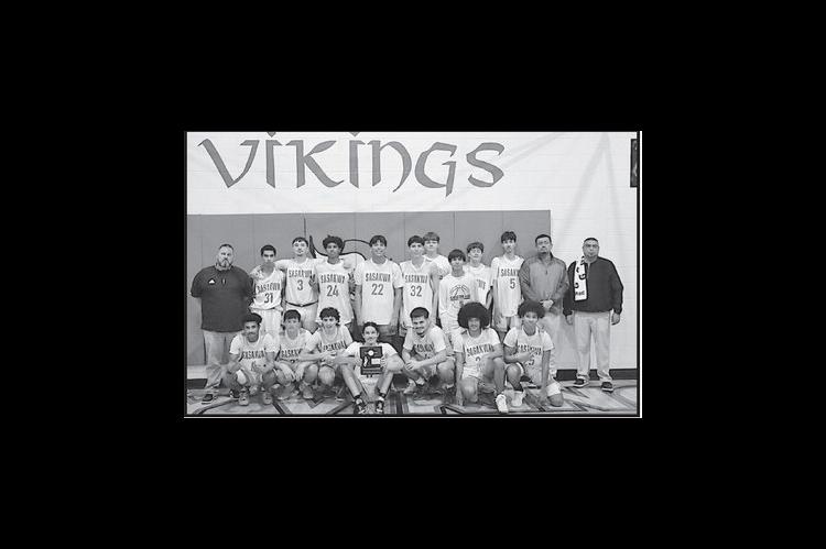 The Sasakwa Vikings are District Champions. The Vikings defeated the Earlsboro Wildcats Saturday 54-48. Staff Photo by Bill Anderson