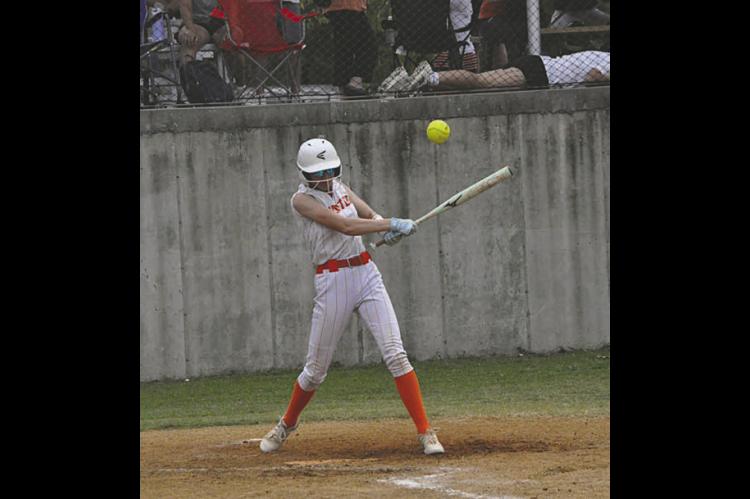 Strother Lady Jacket Ava Kornelson gets a hold of the ball Thursday. Staff Photo by Bill Anderson