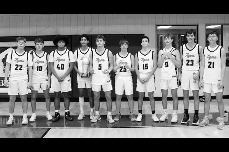 The Konawa Tiger boys took 3rd place at the Bowlegs Basketball Tournament over Macomb Saturday with a score of 57-38. Courtesy Photo