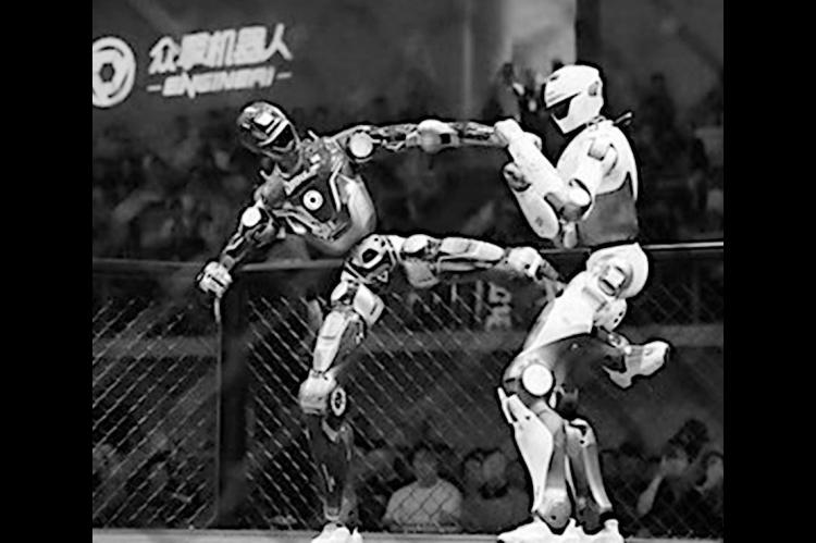 Full-Body Adult-Sized Humanoid Robots Fighting for the First Time