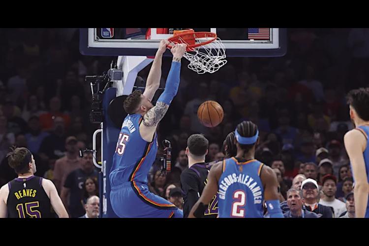 Thunder School Lakers in 139-96 Win