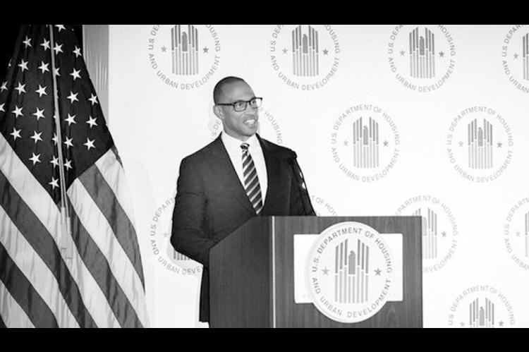 Secretary Scott Turner speaks at the National Tribal Housing Summit. (Courtesy photo)