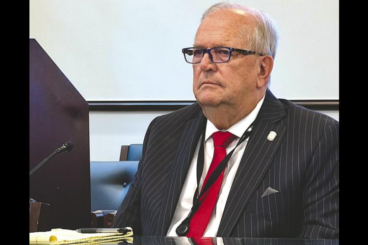 Rep. Danny Williams, R-Seminole sits solemnly as the Oklahoma House Rules Committee convenes to censure him Thursday, Sept. 24, 2026. The Oklahoma Ethics Commission released a new public set of allegations against Williams on Thursday. (Photo by Tres Savage, NonDoc)