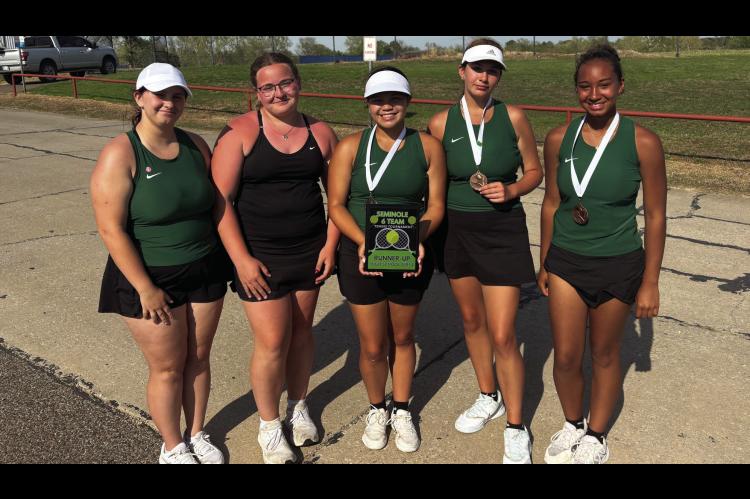 Seminole Lady Chieftain Tennis Team took 2nd Place Overall in the Seminole 6 Team Tournament. Courtesy Photo