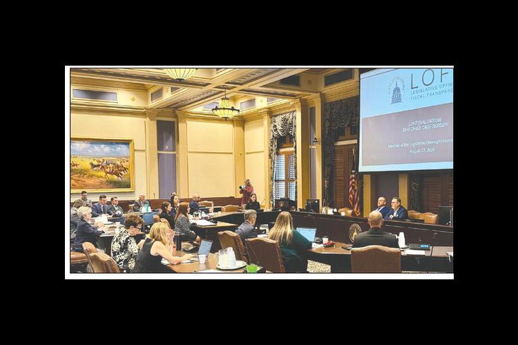The Legislative Office of Fiscal Transparency presents lawmakers with a report on fraud in Oklahoma’s childcare subsidy program on Aug. 27, 2026 at the state Capitol. (Photo by Emma Murphy/Oklahoma Voice)