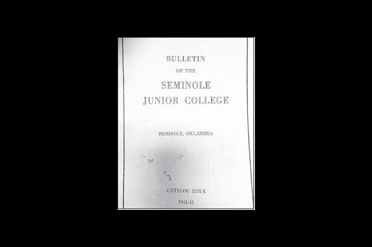 A Seminole Junior College course catalog from the 1941-42 academic year offers a glimpse into the college’s wartime academic offerings. Seminole State College’s Boren Library preserves catalogs from the 1930s, 1940s and 1950s in its collection.
