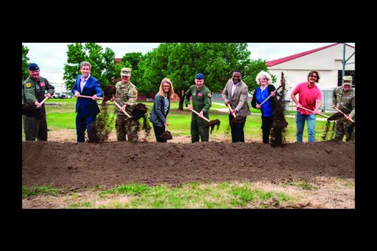 Leadership from the 138th Fighter Wing joined Tulsa city officials to officially break ground on a premier Airmen’s Center on April 23. (Photo By Master Sgt. Craig Michael)