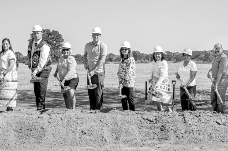 The Housing Authority of the Seminole Nation of Oklahoma broke ground last week on the “Semvnolvlke Liketv” housing addition, which will be located at 35565 EW 1190 Rd. in Seminole. The addition will feature 22 single-family homes. (Photo courtesy Sem
