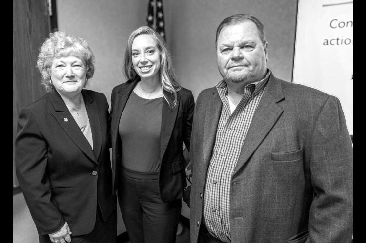 The Seminole State College Board of Regents awarded tenure to Assistant Professor of Agriculture Wendy Rich (center) at their meeting on Feb. 24. Also pictured are SSC President Lana Reynolds (left) and Board of Regents Chair Curtis Morgan. (Photo provide