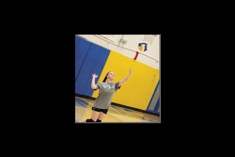 Seminole Lady Chieftain Aleah Martin serves the ball during their Summer League. Courtesy Photo by Jacque Sinor