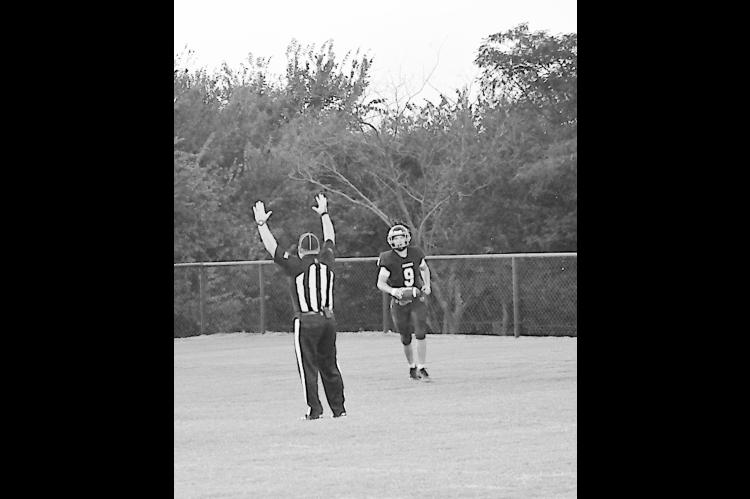 Strother Yellowjacket Parker Moody scores a rushing touchdown Friday night. Staff Photo by Bill Anderson