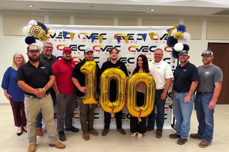 The CVEC Fiber Team celebrates 100% buildout. (Courtesy photo)
