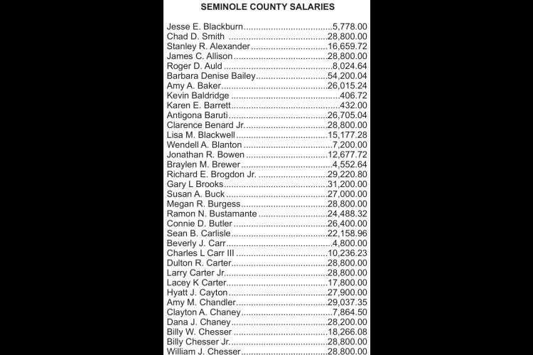 Seminole County Salaries 2020-2021