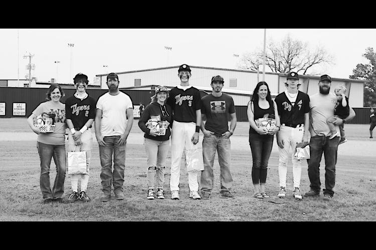 Maud High School honored three of their seniors Tuesday night. Pictured left to right: Colt Abbott, Carsyn Bodkins and Jacob Glasco.