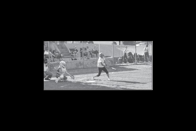 Sasakwa/Maud player Amyiah Wise gets a hold of one. Staff Photo by Bill Anderson