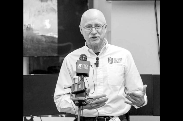 Oklahoma Forestry Services Director Mark Goeller speaks at a 2024 National Weather Center event in Norman. (Photo by Oklahoma Department of Agriculture, Food and Forestry)