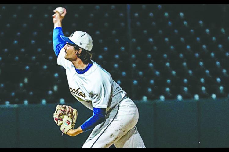 Seminole native Mylan Childers is shown pitching for the University of Central Oklahoma Bronchos. Childers has transferred to New Mexico State University in Las Cruces. (Courtesy photo)