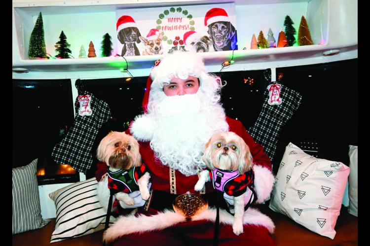 Max and Chloe were the top winners in the “Santa Paws” costume contest Thursday, Dec. 18 at the Reynolds Wellness Center. The event was sponsored by Carter Real Estate of Seminole. —Courtesy photo