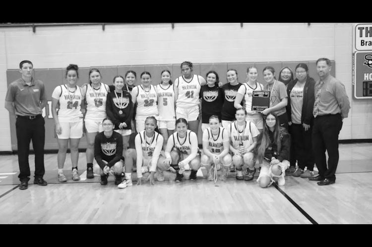The Varnum Lady Whippets are the 2025 Little River Conference Basketball Tournament Runner-Up Champions Courtesy Photo by Jeanne Gosa