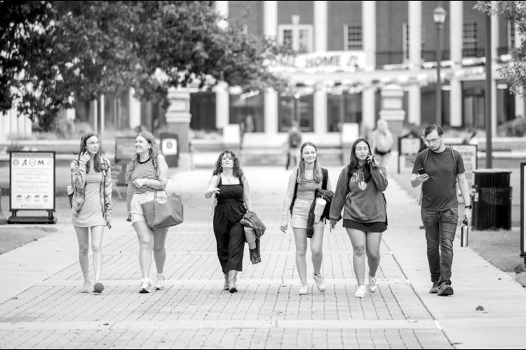 Students walk on the Oklahoma State University campus on Aug. 16, 2026. OSU had one of the high teacher-exam pass rates at 85.4%. (Courtesy Photo/OSU)