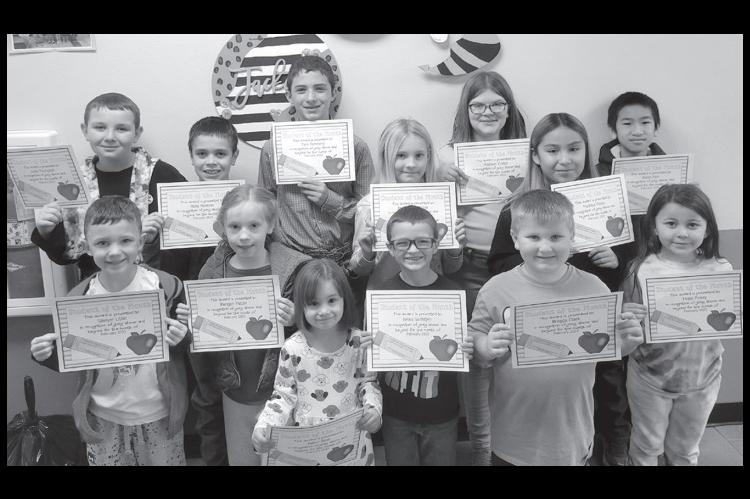 Strother Elementary Students of the Month for each class
