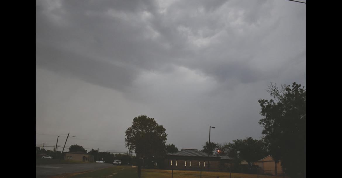 Storm clouds rolled into Seminole early Friday morning, bringing not only much needed rain but some relief from the oppressive heat. After multiple days of temperatures well into the triple digits, Friday’s clouds kept things few degrees cooler into the afternoon. —Staff photo by Andy Wilson