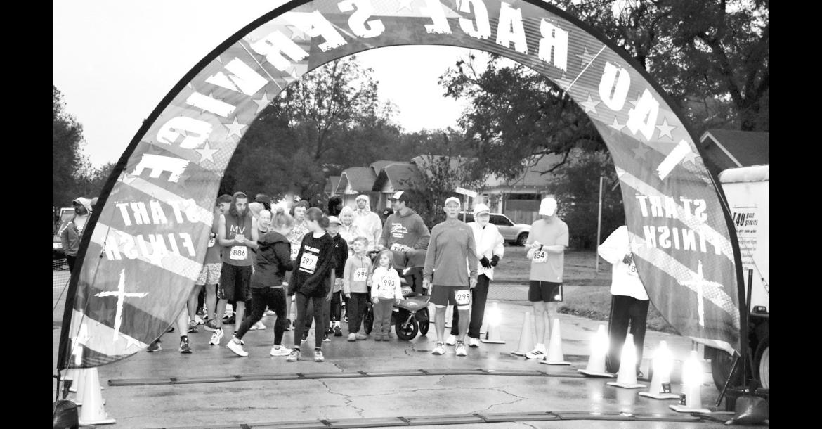 Runners wait for “go” in the 2025 John Lively Memorial 5K Run, which typically marks the start of the Annual Sorghum Festival in Wewoka. The race/walk honors long-time Rotarian and community leader John Lively, and will start and finish in front of the Seminole Nation Museum at 6th St. and Wewoka Ave. —File photo/Andy Wilson