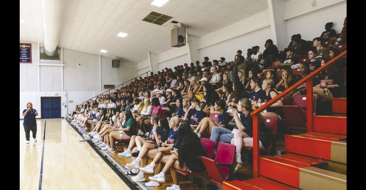 SSC student-athletes meet at the beginning of the fall 2025 semester. Seventy-six SSC student-athletes were named to the 2025-26 NJCAA All-Academic Teams, and seven athletic programs earned NJCAA Academic Team Awards.