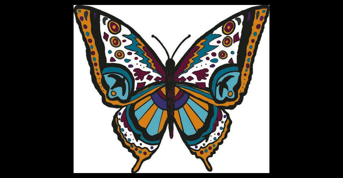 Scarlet Thompson, a Chickasaw artist, designed the winning entry in the Chickasaw Nation Butterfly Art Contest.