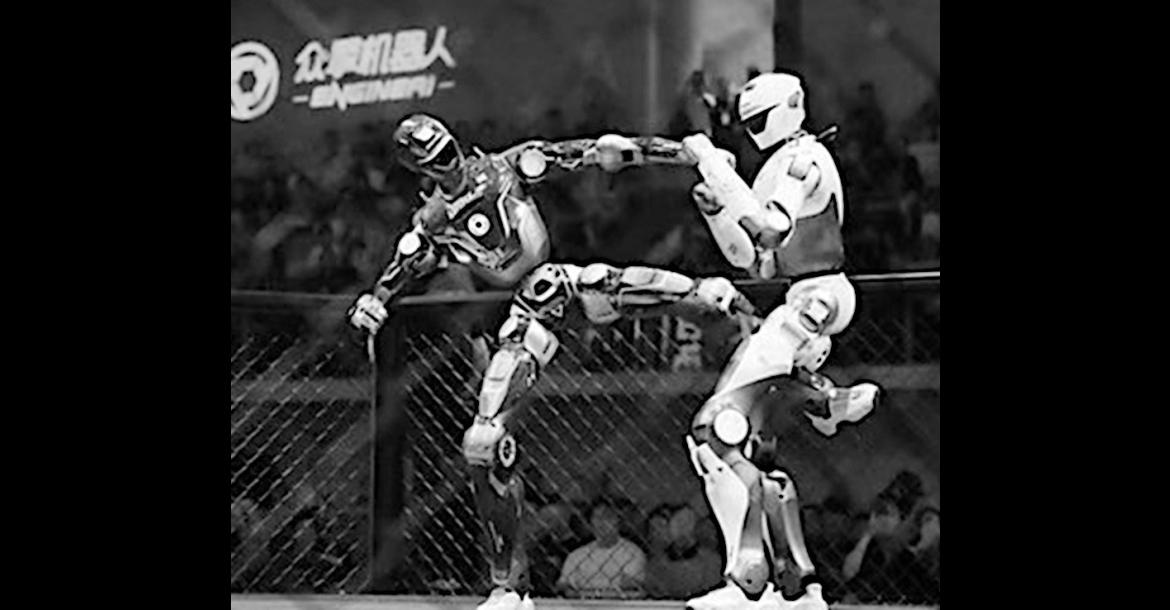 Full-Body Adult-Sized Humanoid Robots Fighting for the First Time