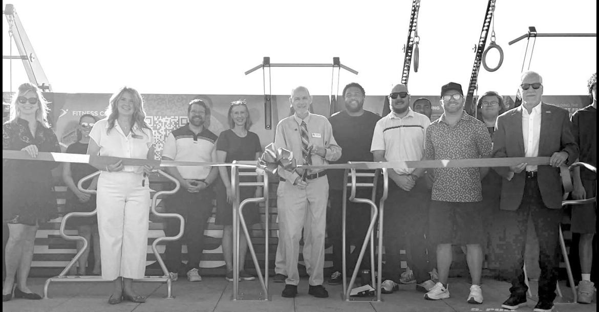 Ribbon cutting for the new outdoor fitness court at SHS was held Friday, Sept. 11. (Courtesy photo)