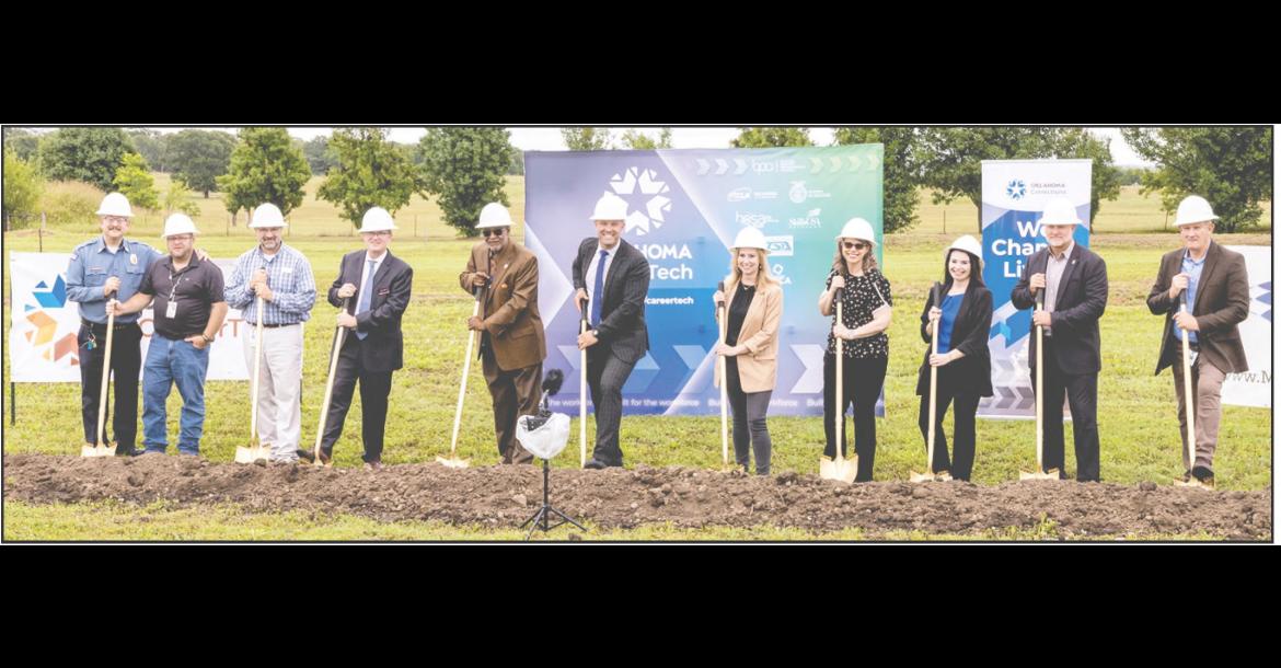 Officials break ground on a new CareerTech Skills Center in Boley. (Photo provided)