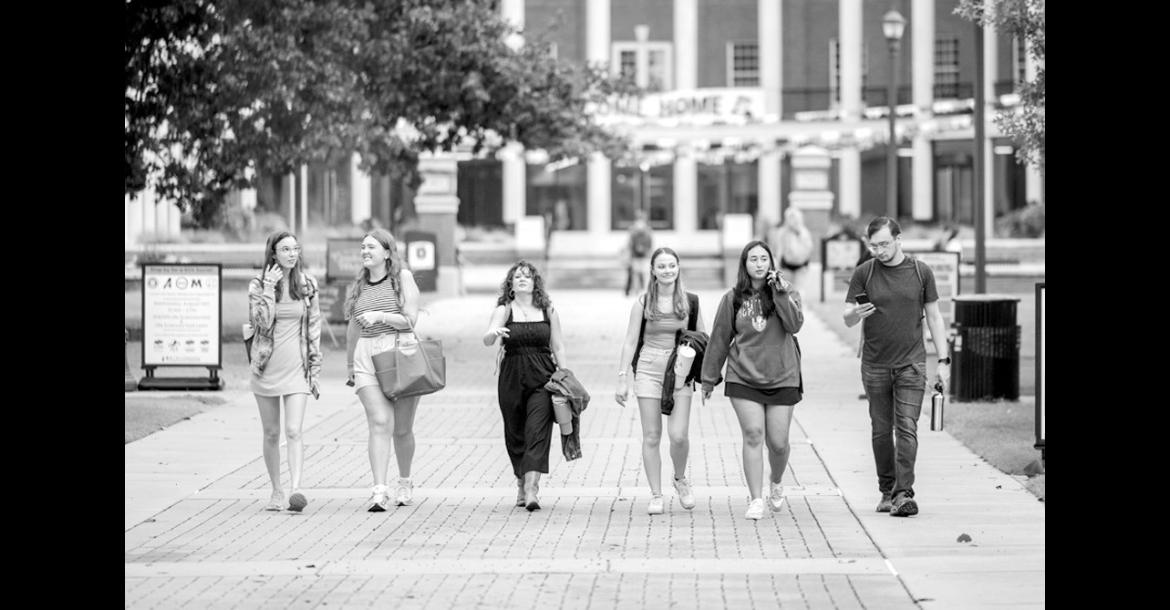 Students walk on the Oklahoma State University campus on Aug. 16, 2026. OSU had one of the high teacher-exam pass rates at 85.4%. (Courtesy Photo/OSU)