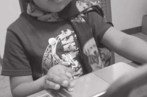 	Who needs a desk when you’ve got a recliner footstool? Eleventh grade student Mya Merritt likes to switch up her study spots.