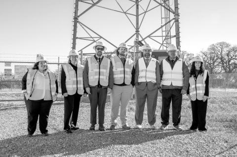 Chickasaw Nation teams involved in implementing a federal connectivity project designed to bring reliable internet service to First American communities include, from left: Tamara Gerhart, Chickasaw Nation Department of Community Services; Melissa Edgar, 