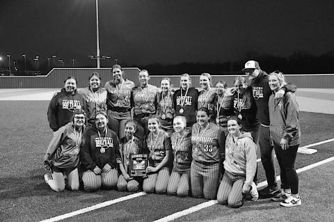 The Varnum Lady Whippets win the Runner Up Championship at the LRC Softball Tournament Tuesday. Staff Photo by Bill Anderson