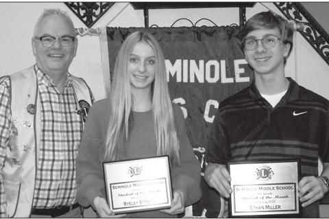 Middle School Students of The Month For Jan., Feb.