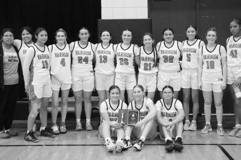 The Varnum Lady Whippets won the Runner Up Championship at the Mulhall-Orlando Basketball Tournament this past weekend..