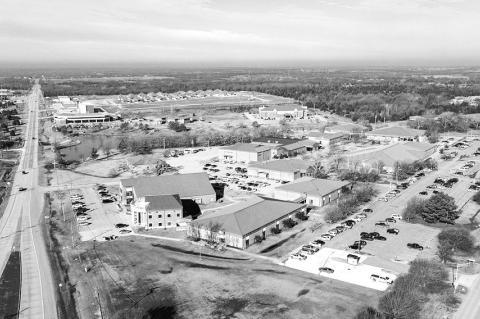 An aerial view of Seminole State College in Seminole, Okla., which has received a $17 million unrestricted gift from philanthropist MacKenzie Scott’s Yield Giving, the largest single donation in the college’s 94-year history. The funds will support sc