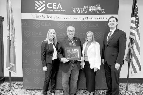 The Christian Employers Alliance presents Rep. Danny Williams, R-Seminole, with the Defender of Biblical Business Award. Williams was recognized during a reception last week at the Oklahoma State Capitol, where Christian business leaders from across the s