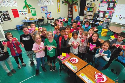 ELEMENTARY STUDENTS CELEBRATE VALENTINE'S DAY