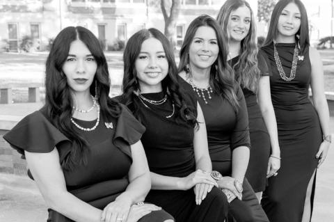 From left, Olivia Terry, Mena Cedartree, Kala Furr, Adelyn Hernandez and Gabrielle Nucosee. (Photo provided)