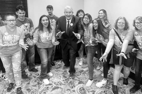 Eleven Seminole State College students attended Oklahoma Promise Day at the State Capitol on April 11