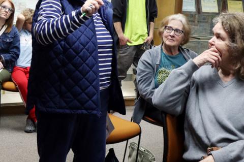 Dozens Pack Library For Downtown Project Hearing