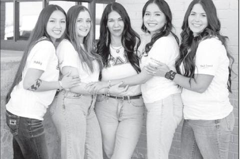 Pictured at left are the founding members of the Gamma Delta Pi sorority at East Central University. (ECU photo)