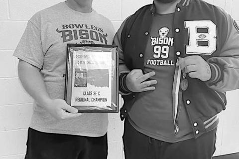 Bowlegs Champ Bowlegs Powerlifter Aiden Prentice qualified for the OPCA State Small School Powerlifting Championship on March 7th by placing third at the SE Regionals. Bowlegs Powerlifting Team won the OPCA SE Small School Class C Regional Championship. P