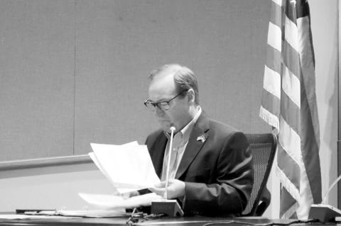 Oklahoma Corporation Commissioner Todd Hiett during a meeting on July 23, 2024. (Kennedy Thomason/Oklahoma Voice)