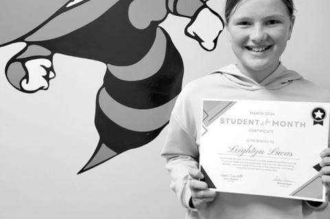 Strother Recognizes Students of The Month
